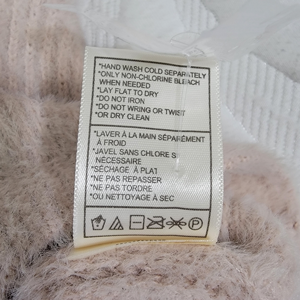 NWT BB Dakota Steve Madden Fuzzy Cozy Cropped Tank Top Beige Cream Size Small - Picture 8 of 10